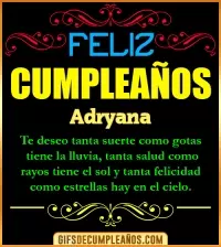 GIF Frases de Cumpleaños Adryana